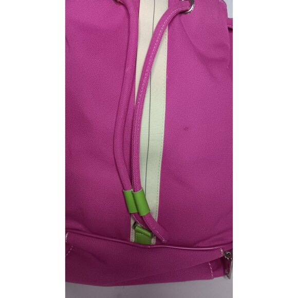 Diane Von Furstenberg Pink Green Canvas Tennis Travel Athleisure Duffle Bag main image 4